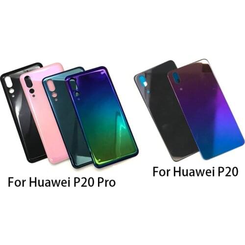 10pcs/lots For Huawei P20 Pro Back Glass Rear Cover Battery Door Housing Battery back cover