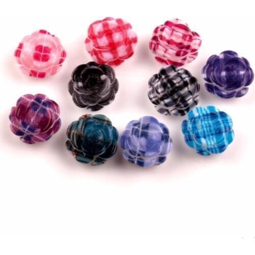 100Pcs Mixed 13mm Resin Flower Decoration Crafts Flatback Cabochon Beads Embellishments For Scrapbooking DIY Accessories
