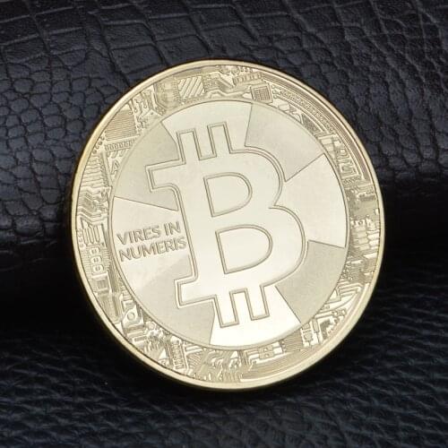 2021 Bitcoin New Design Thick Plating Gold Plating Silver Physical Real Commemorative Coin