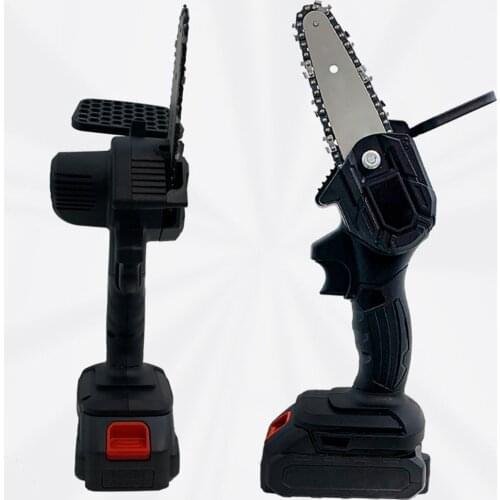 24V Mini One-handed Chainsaw 500W Electric Cordless Chain Saw With 10C Battery Charger Rechargeable Woodworking Pruning Tool UK