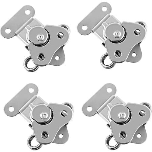 4 Pack 304 Stainless Steel Twist Latch With Keeper And Spring Butterfly Draw Latch For Case Box