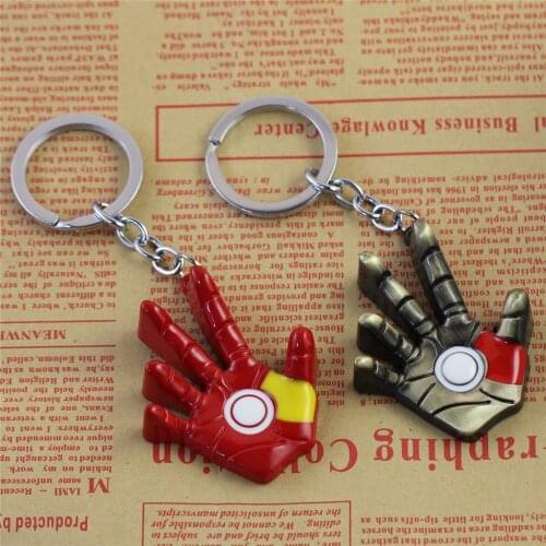 Disney Marvel Legends Avengers Wholesale Keychain New Films Iron Man Palm Key Chain Zinc Alloy Pendant Keyring