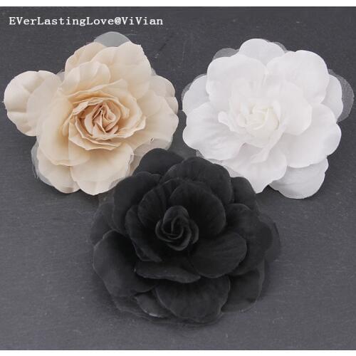 ELLV Fashion Women Pin Vintage Handmade silk organza Brooches Jewelry Badge Rose Flowers Brooch Pins for brooches accessories