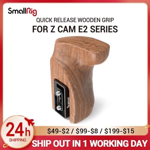 SmallRig Quick Release Wooden Handle Grip for Z CAM E2 Series Cameras Right/Left Handgrip For Camera Cage With 1/4 Screws- 2457