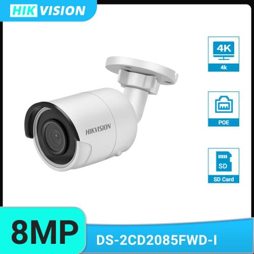 Hikvision DS-2CD2085FWD-I POE IP Camera 8MP Bullet Network CCTV IPC SD Card Slot H.265+ IP67 4 Behavior Analyses Face Detect CAM