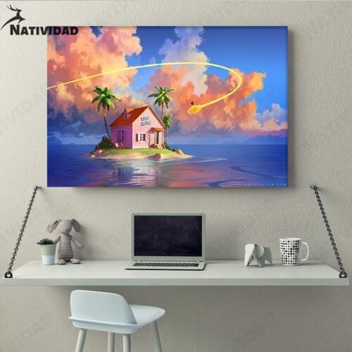 Color Dream Oil Painting Poster Decor Landscape Art Canvas Painting Nordic Kraft Paper Living Room Bedroom Wall Home Decoration