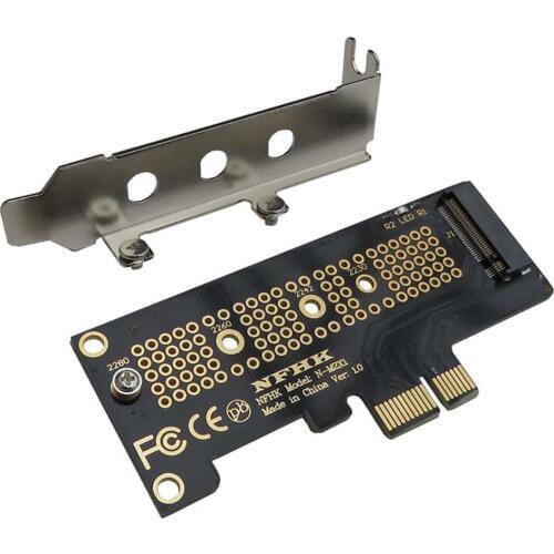 NVMe PCIe M.2 NGFF SSD to PCIe x1 adapter card PCIe x1 to M.2 card with bracket
