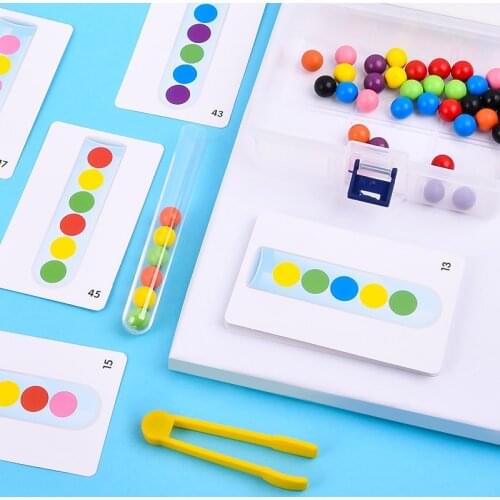 Montessori Learning Toys Clip Beads Test Tube Toy Children Logic Concentration Fine Motor Training Early Education Toy For Baby