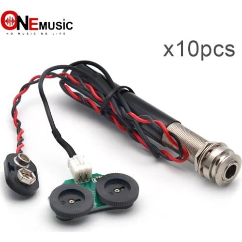 Wholedsale Endpin Jack Preamp Pickup for Acoustic Guitar Endpin Jack Preamp Kit with Volume and Tone Tuning Knob