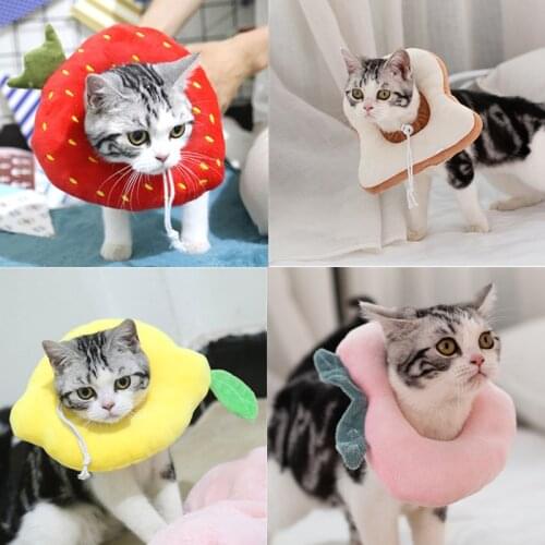 Pets Neck Ring Protection Collar Printed Pet Elizabeth Collar Soft Cotton Dog Cat Adjustable Wound Healing Collar Prevent Bite