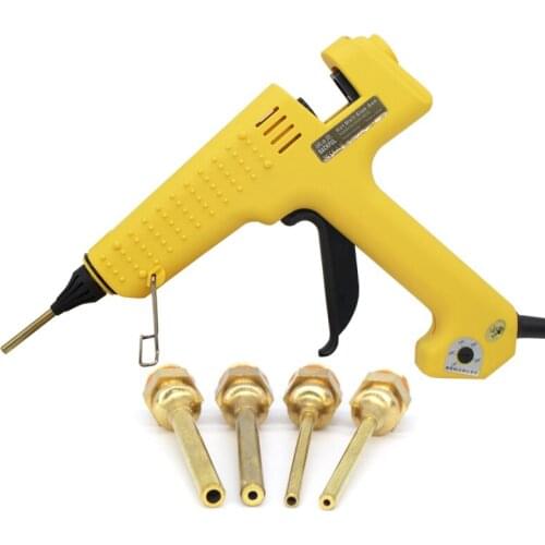 Hot Melt Glue Gun 250W High Temperature Adjustable 70mm Long Nozzle Industrial Glue Gun 11mm Glue Stick Hot Melt Glue Tool