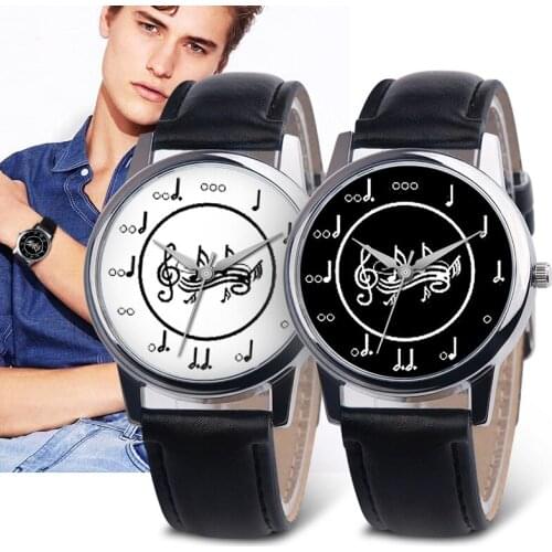 Hot Korean Fashion Versatile Music Symbol Fashion Watch Female Watch Student Male Watch Fashion Leisure Bulk Items Wholesale