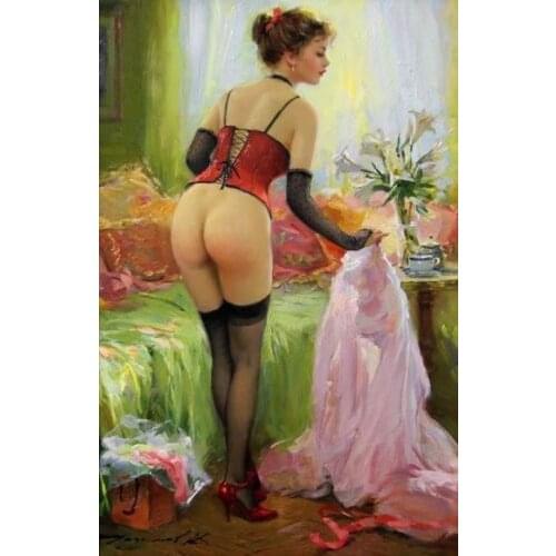 Handpainted nude Girl Oil Painting On Canvas Modern art for home decor