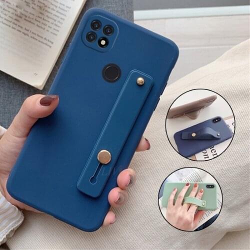 Wrist band Hand Band Silicone Phone Holder Case For Oppo Realme C21 C 21 8 Pro Realme8 Stand Soft Back Cover