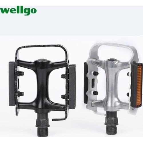WELLGO Ultralight Bearing Pedals M248 Road Bike Pedal Parts MTB M248DU Aluminum Alloy Black Silver Mountain Bicycle Accessories