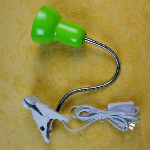 E27 LED Desk Light Adjustable Reading Lamp Holder With Clip Switch 360 Degree Twisted Flexible Metal Tubing led Table light