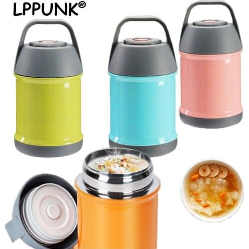 Hot sales 450ml Vacuum Insulated Lunch Box Keep Food Warm Leakproof Containers Stainless Steel Thermal Food jar Carriers handle