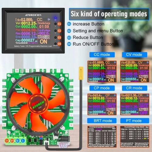 DL24M 4-WIRE 150W Capacity Tester Adjustable Constant Electronic Load Power Tester Discharge Meter For 18650 12v 24v Battery