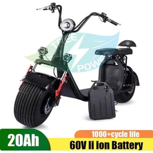 Waterproof 60V 20Ah Lithium-ion battery 60v 18ah li ion for two Wheel Foldable citycoco electric scooter bicycle +5A charger
