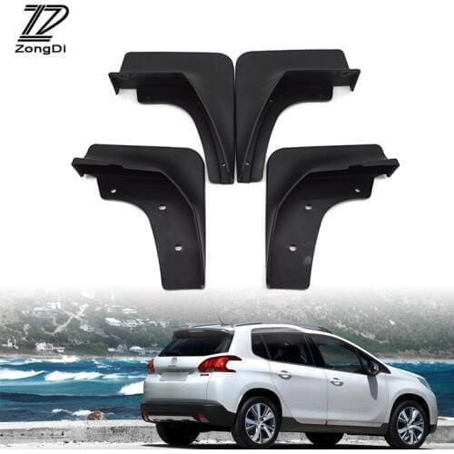 ZD Car Mudflaps Fit For Peugeot 2008 SUV 2013 2014 2015 2016 2017 Splash Guard Accessories Mudflap Front Rear Mudguards Fenders