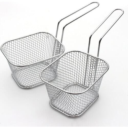 1/4/8/10PCS Mini Mesh Wire French Fry Chips Baskets Net Strainer Kitchen Cooking Tools SEC88