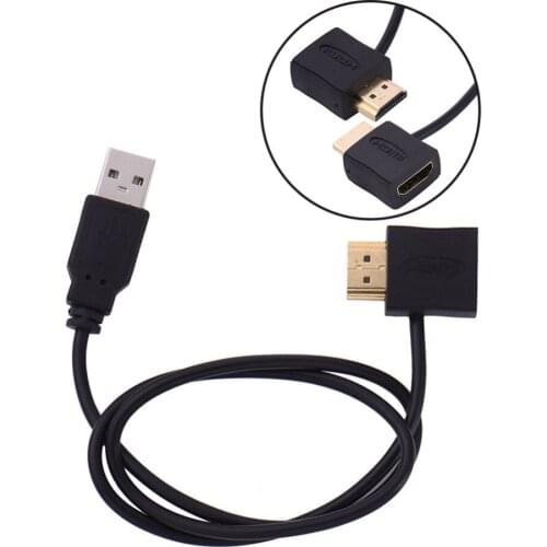 100pcs 50CM HDMI Male To Female USB 2.0 Male Cable Adapter Convertor for PC dvd macbook