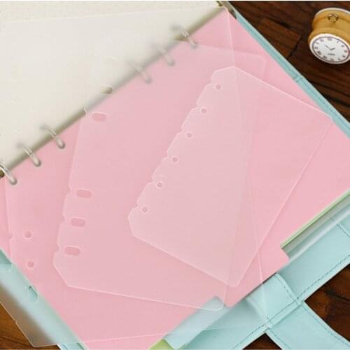 2pcs A5 PP Frosted Plate Notebook Inner Page Divider Board Protecting Inner Paper Spacer for 6-hole Loose-leaf Hand Account