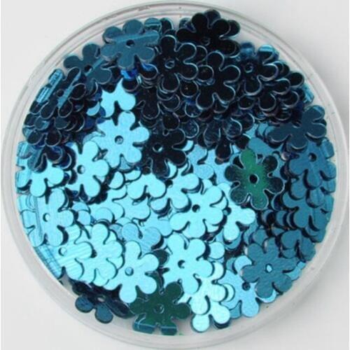 3000pcs/lot 9mm Flat Flower Centre Hole Loose Sequins Sewing Kids DIY Garment ,Wedding Craft,Accessories Blue