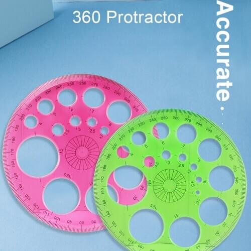360 Degrees Round Ruler Patchwork Drafting Supply Ruler Template Geometry Circle Portable Measure Accurately Tools
