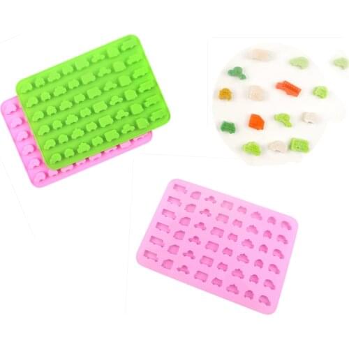 48 cavity car chocolate silicone mold fondant tool cartoon candy Eco-Friendly Silicone Gummy Jelly