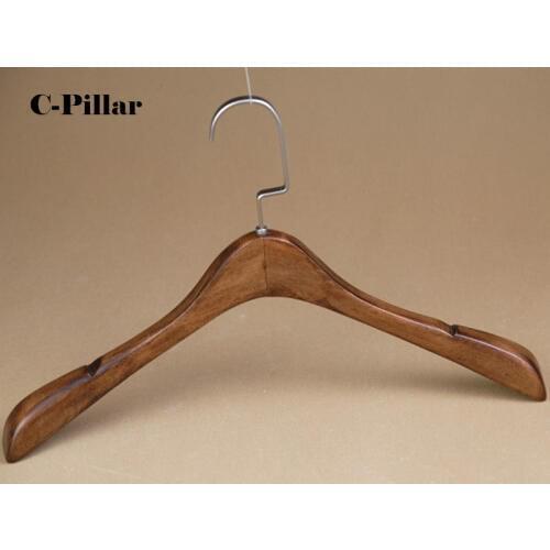 5PCS/Lot High Grade Luxury Solid Wooden Suit Coat Hangers for Women Multifunctional Wardrobe Wood Clothespins Rack Free Shipping