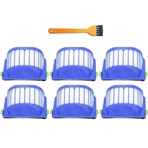 6 Pcs Replacement Parts Filters Compatible for IRobot Roomba 500 600 Series Replenishment Vacuum Cleaner Accessory