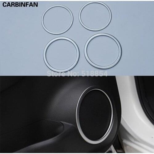 ACCESSORIES FIT FOR 2014 2015 2016 NISSAN QASHQAI CHROME SPEAKER COVER TRIM SIDE DOOR STEREO BEZEL COLLAR RING Sticker