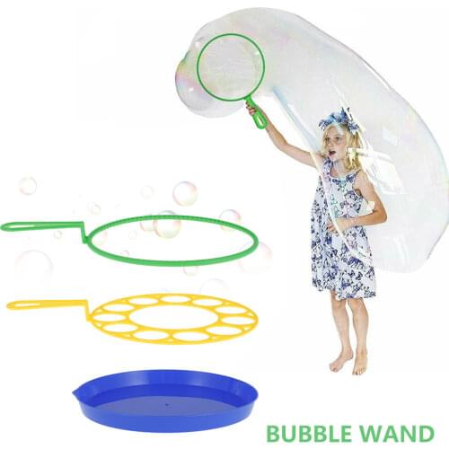 3PCS Water Bubble Blowing Toys Outdoor Fun Soap Soap Bubble Concentrate Stick Blowing Bubble Tray Kids Interactive Toys Kits