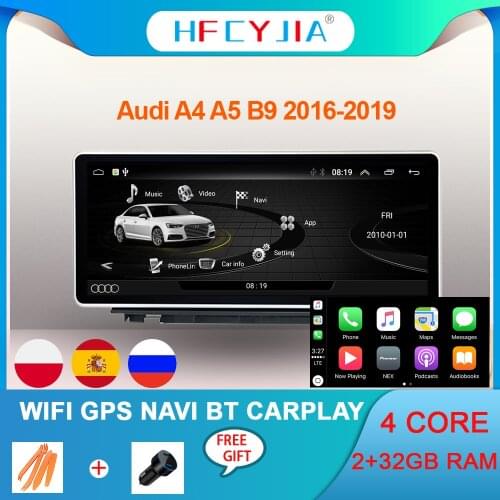 Android 10 System Car GPS Navi Screen For Audi A4 B9 2017-2020 WIFI Google Carplay IPS Touch Screen Multimedia Radio Player