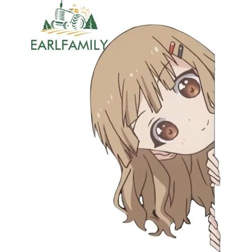 EARLFAMILY 13cm x 7.5cm for Anime Peek Caravan Car Stickers Motorcycle Car Accessoires Decal Windows Laptop Graffiti Sticker