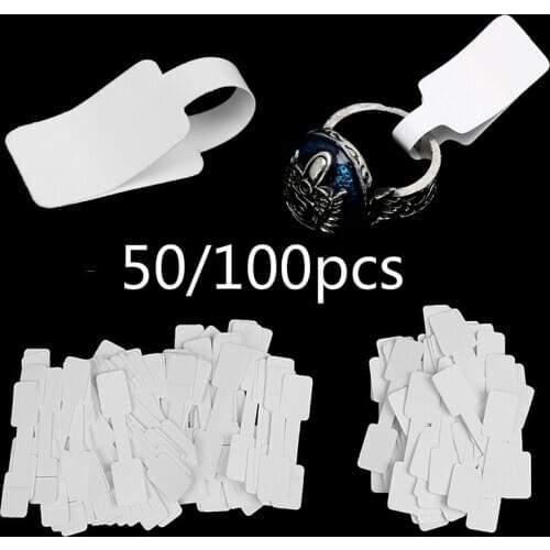 50pcs/100pcs Paper Label Tags White Home Market DIY Supplies With Hanging String For Jewelry / Stationery / Shoes / Clothing