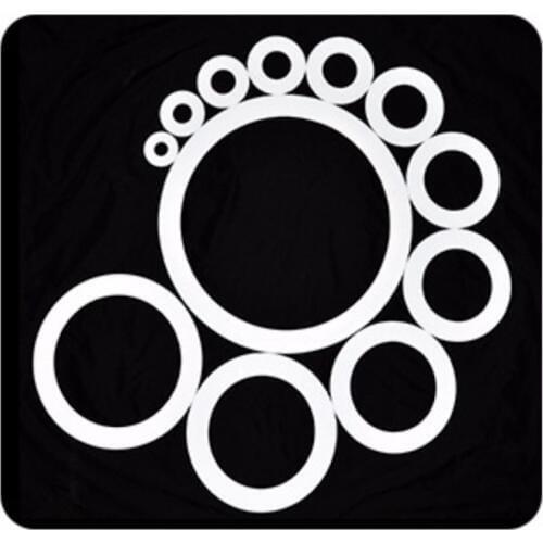 ID 2 2.1 2.2 2.4 2.5 2.6 3 3.1 3.15 mm 100pcs PTFE Shims Flat Washers Spacer Heat-resistant Ring Gasket White