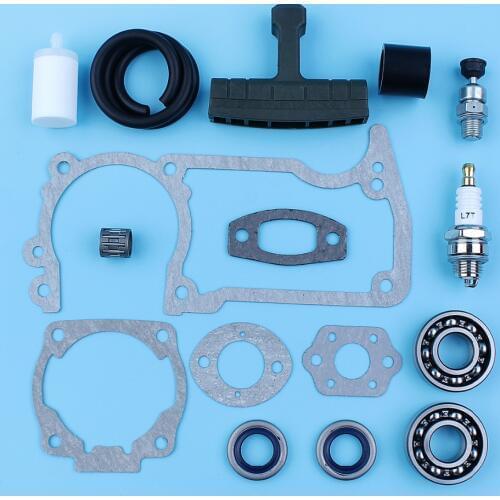Crankshaft Bearing Oil Seal Decompression Valve Gaskets Set For Husqvarna 51 55 254 257 Chainsaw Fuel Line Filter Handle Grip