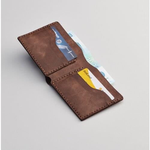 RexOwl Handmade Full Grain Leather Wallet - Tan - Black - Blue - Gray - Dark Blue - Free Shipping
