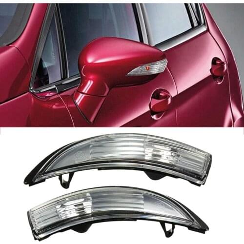 1 Pair White Left Right Reversing Mirror Steering Lamp Rearview Mirror Steering Lamp Without Bulb Suitable for 2008-2016 Ford Fi