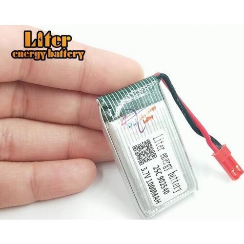 20pcs/lot 3.7V 1000mAh li-polymer beauty Linda X400 X300C X800 aircraft HJ818 HJ819 902540 Lipo battery 25c