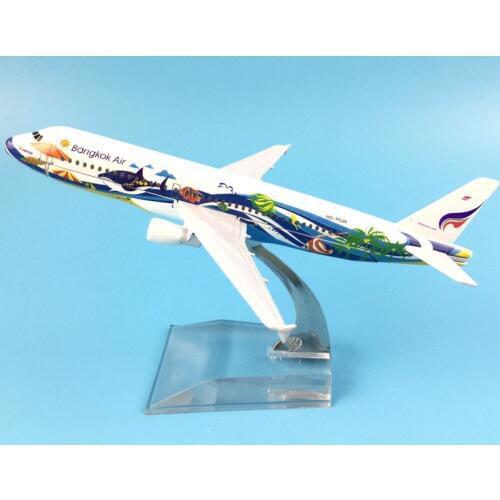 FREE SHIPPING 16CM A320 BANGKOK AIRWAYS METAL ALLOY MODEL PLANE AIRCRAFT MODEL TOY AIRPLANE BIRTHDAY GIFT