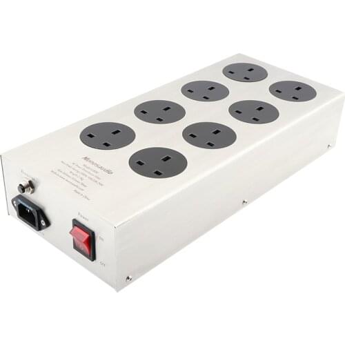 Monosaudio UK800 HiFi Power Filter Plant UK Socket 8Ways AC Power Conditioner Audiophile Power Purifier