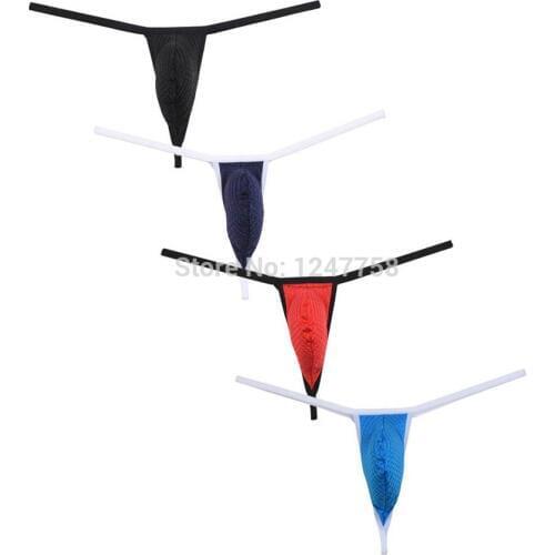 Men G-String Posing Strap Underwear Guy Diamond Back Secret Pouch Thong