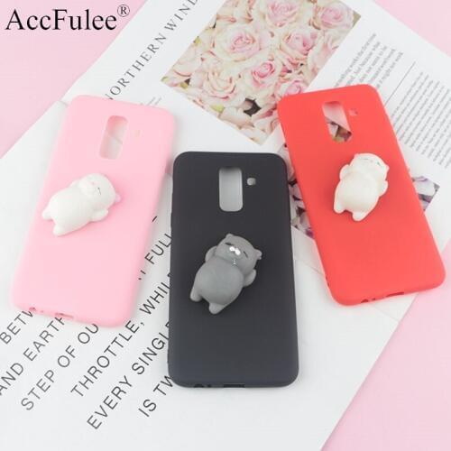 Squishy 3D Toys Phone Cat Case For Samsung Galaxy J2 Core J3 2018 J4 Prime J5 2017 J6 Plus J7 Neo Max J8 Funny Foot Soft Cases