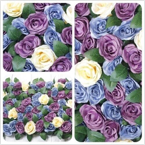 SPR 2018 Autumn color rose wedding flower wall backdrop artificial flower table runner arch decorative flore Free Shipping