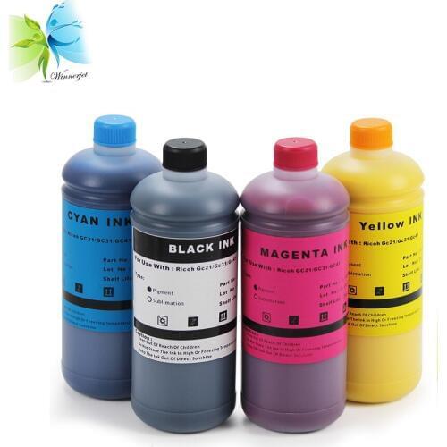 Winnerjet For Ricoh e2600 e3300 e3300N e3350N e5050N e5500 e5550N e7700 and GX7500 printer GC31 refill water based Pigment Ink