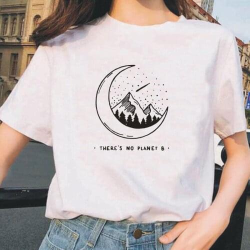 Harajuku Casual T Shirt Women Tops There Is No Planet B Print Tee Shirt Femme Summer Short Sleeve Women T Shirt Camiseta Mujer