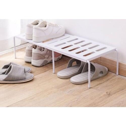 Extensible Shoe Rack Storage Shelf ABS Shoe Organizer Holder Under Sink Storage Rack Cabinet Organizer Household